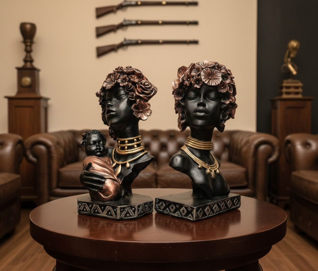 Tribal Woman & Motherhood Bust Set 12"