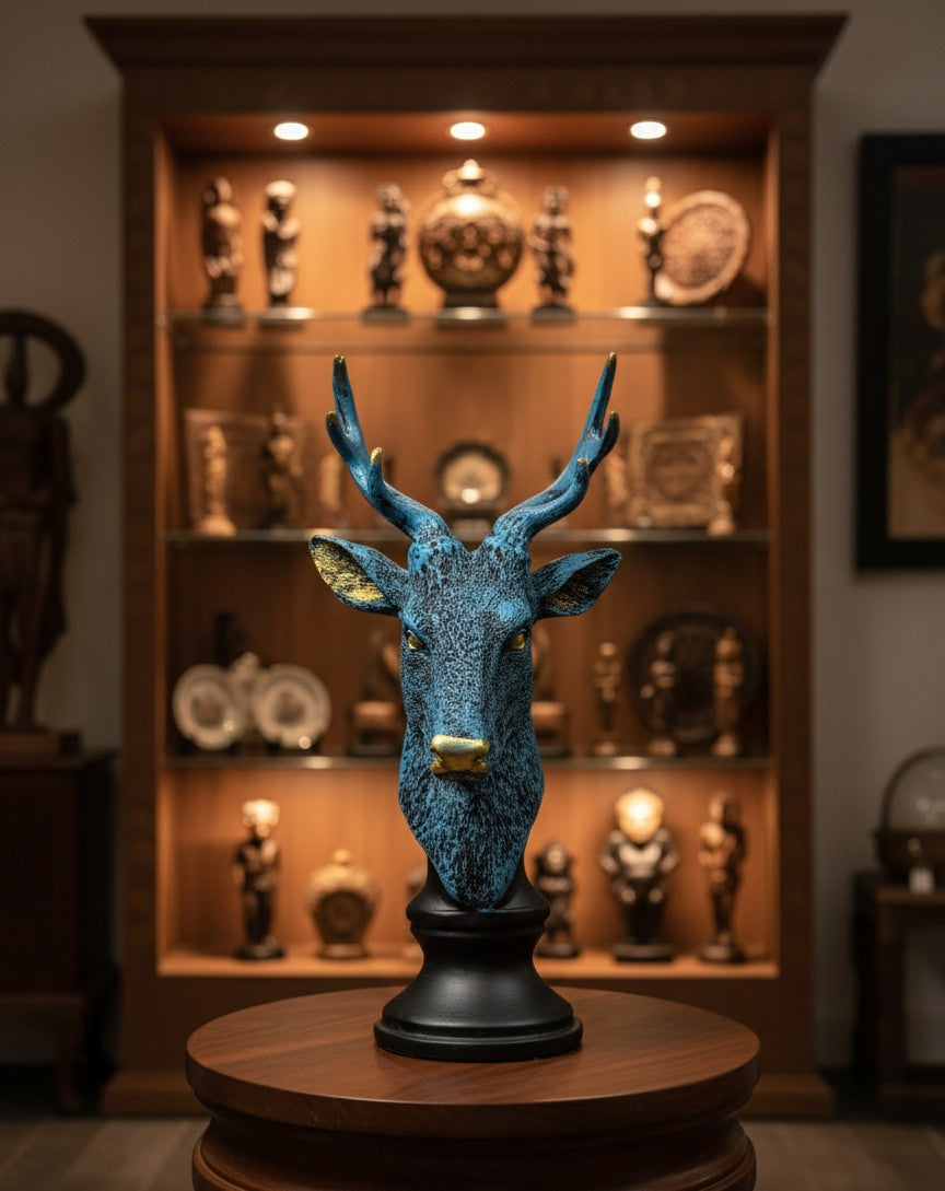 Deer & Gazelle Bust Set – Rustic Wildlife Decor 14"14"