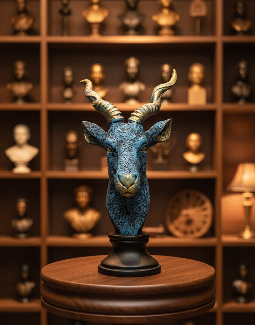 Deer & Gazelle Bust Set – Rustic Wildlife Decor 14"14"