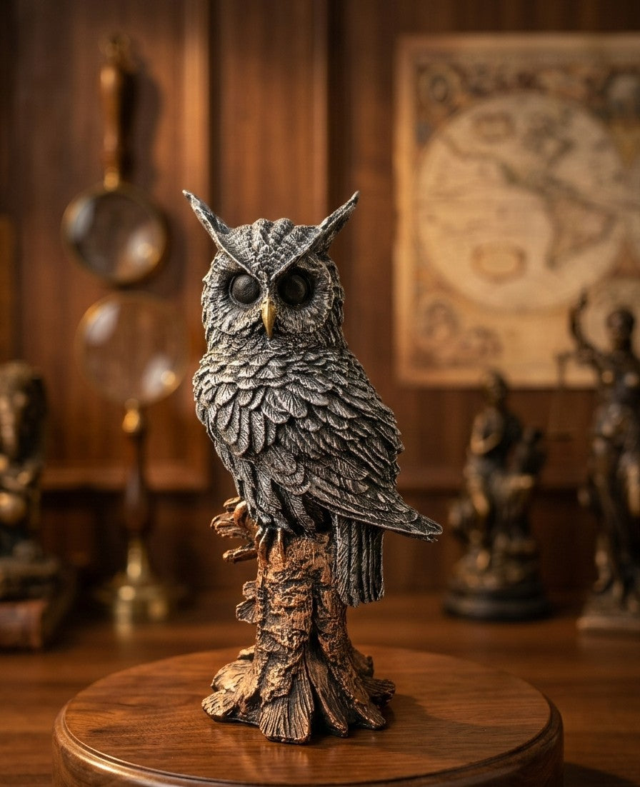 Wise Owl Wisdom Duo – Bookshelf Decor Set 16"16"