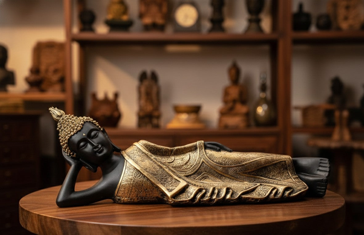 Reclining Buddha Idol 16"