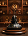 Adiyogi Shiva Statue – Matte Black & Gold Finish-5"