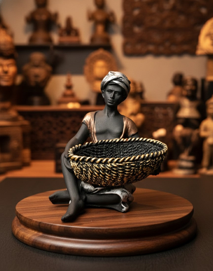 Ethnic Indian Artisan Storyteller Figurines-10"8"7"