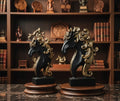 Abstract Black & Gold Horse Head 12"15"