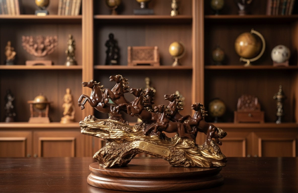 Traditional Seven Running Horses 22"