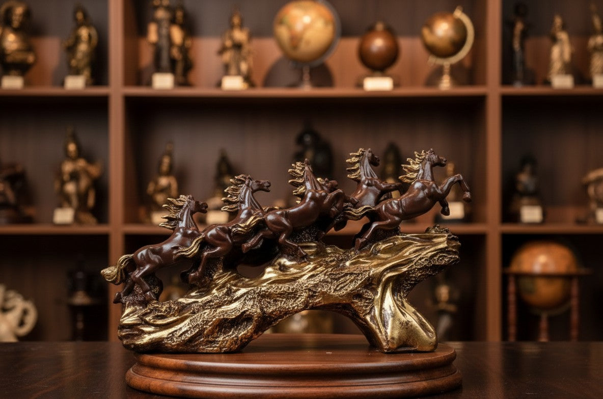 Traditional Seven Running Horses 22"