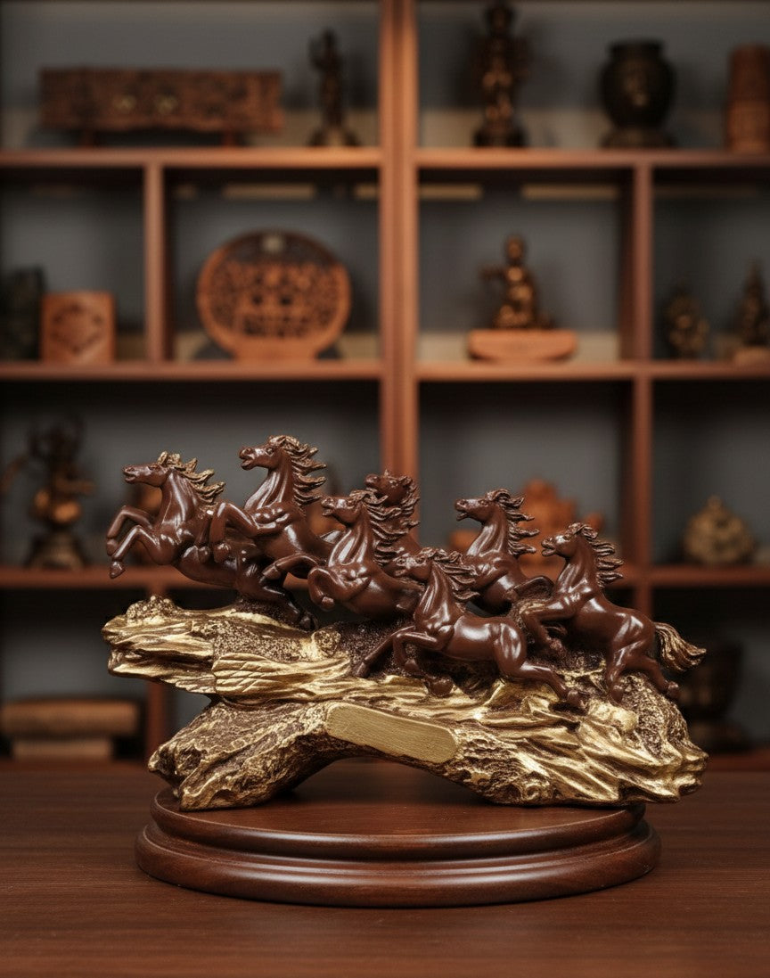Traditional Seven Running Horses 22"