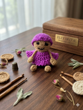 Artisanal Heritage Doll in Flared Gown – 100% Hand-Crocheted